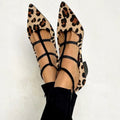 Vivienne – Leopard Strap Ballet Heels