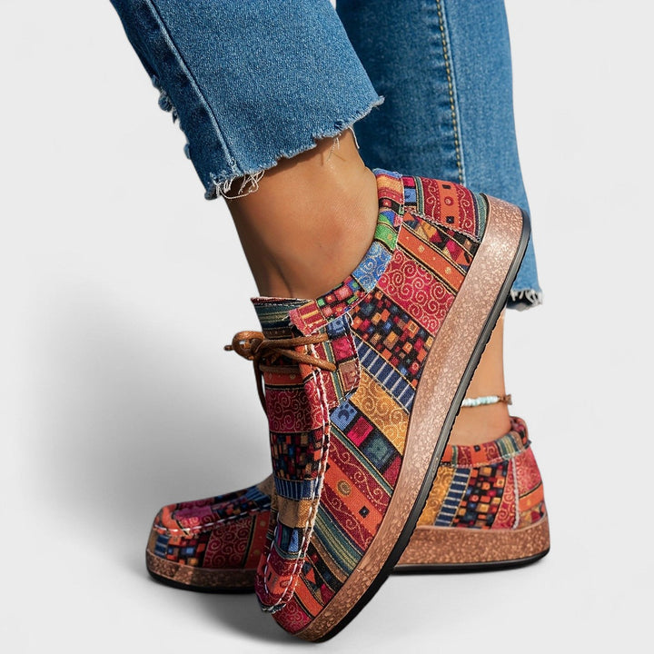 Emily | Boho Patchwork Sneakers