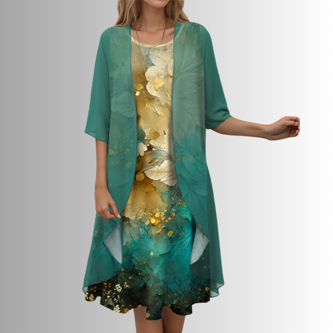 Becky | Layered Open Front Midi Dress