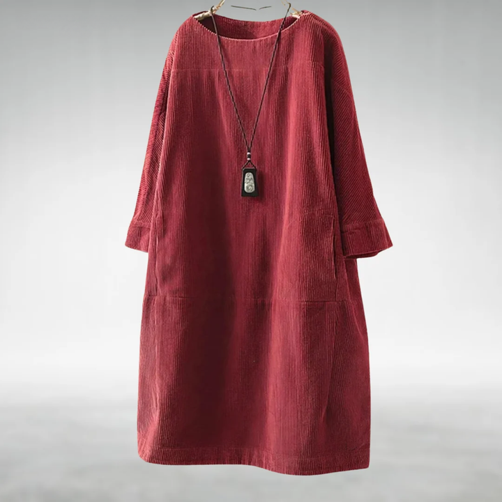 Amy | Relaxed Corduroy Midi Dress