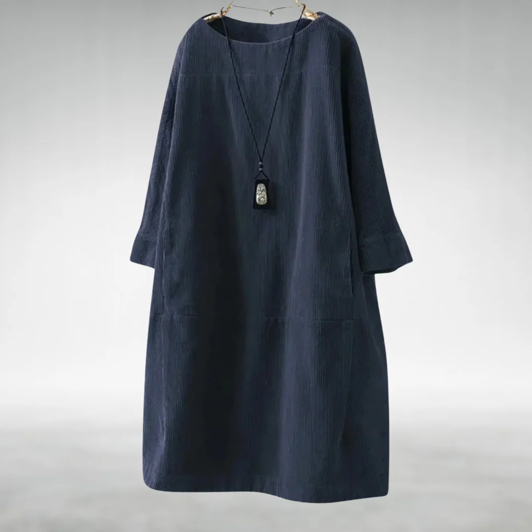 Amy | Relaxed Corduroy Midi Dress