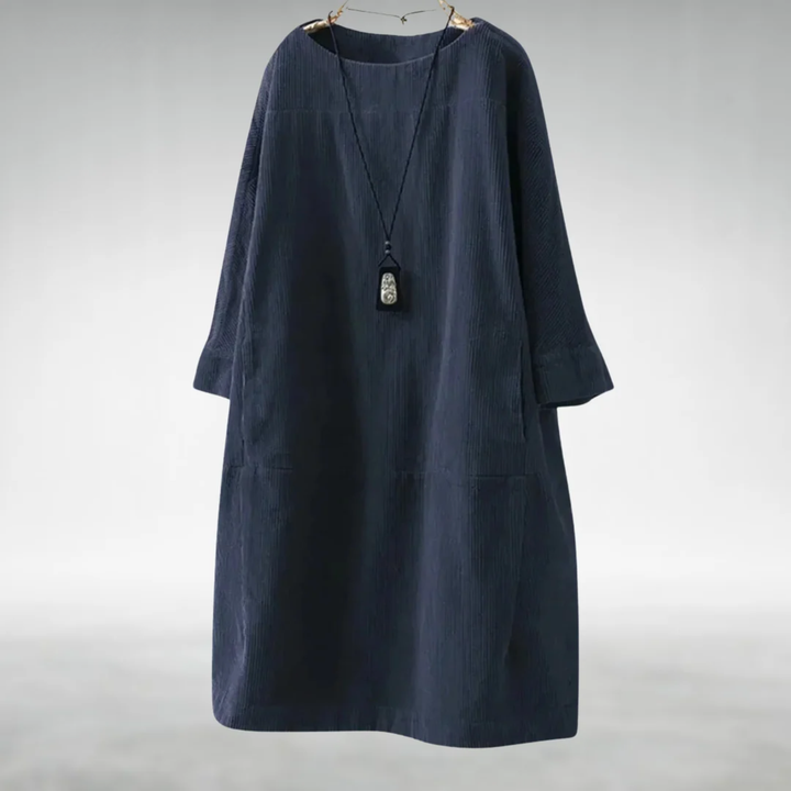Amy | Relaxed Corduroy Midi Dress