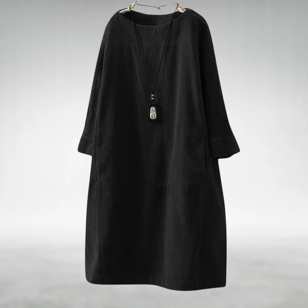 Amy | Relaxed Corduroy Midi Dress