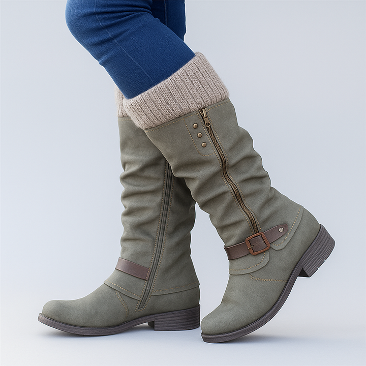 Bonnie Elegant Buckle Boots