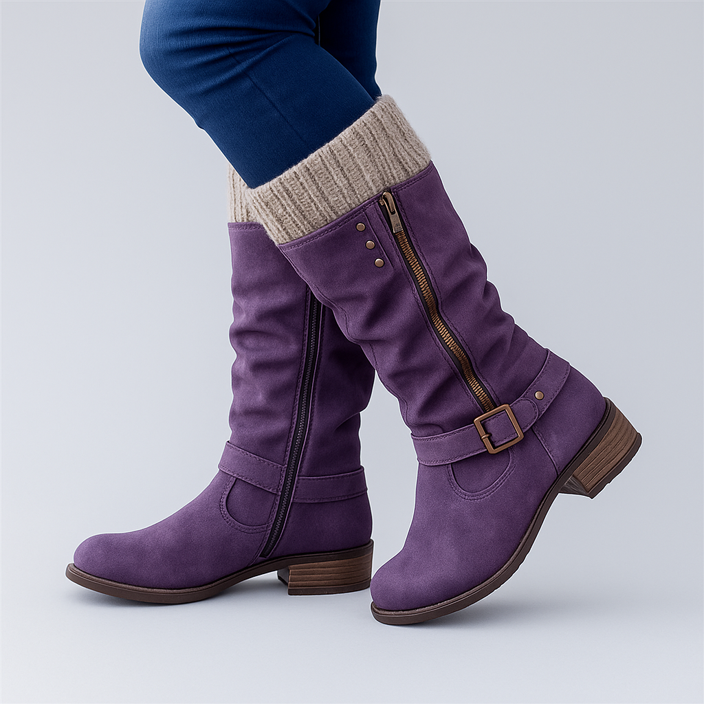 Bonnie Elegant Buckle Boots