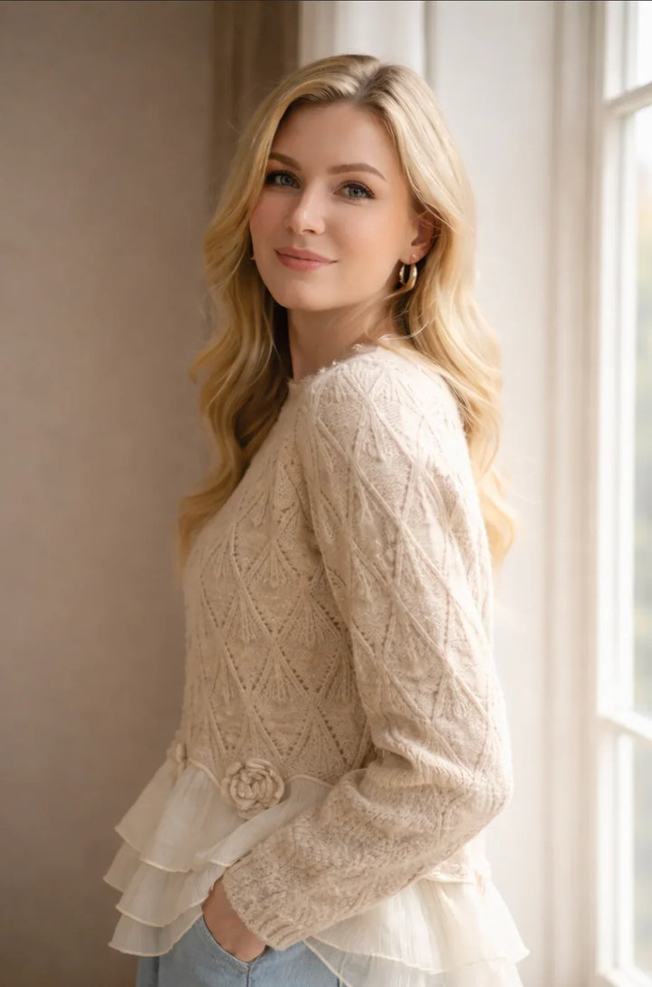 Ruvella | Elegant Ruffle Sweater