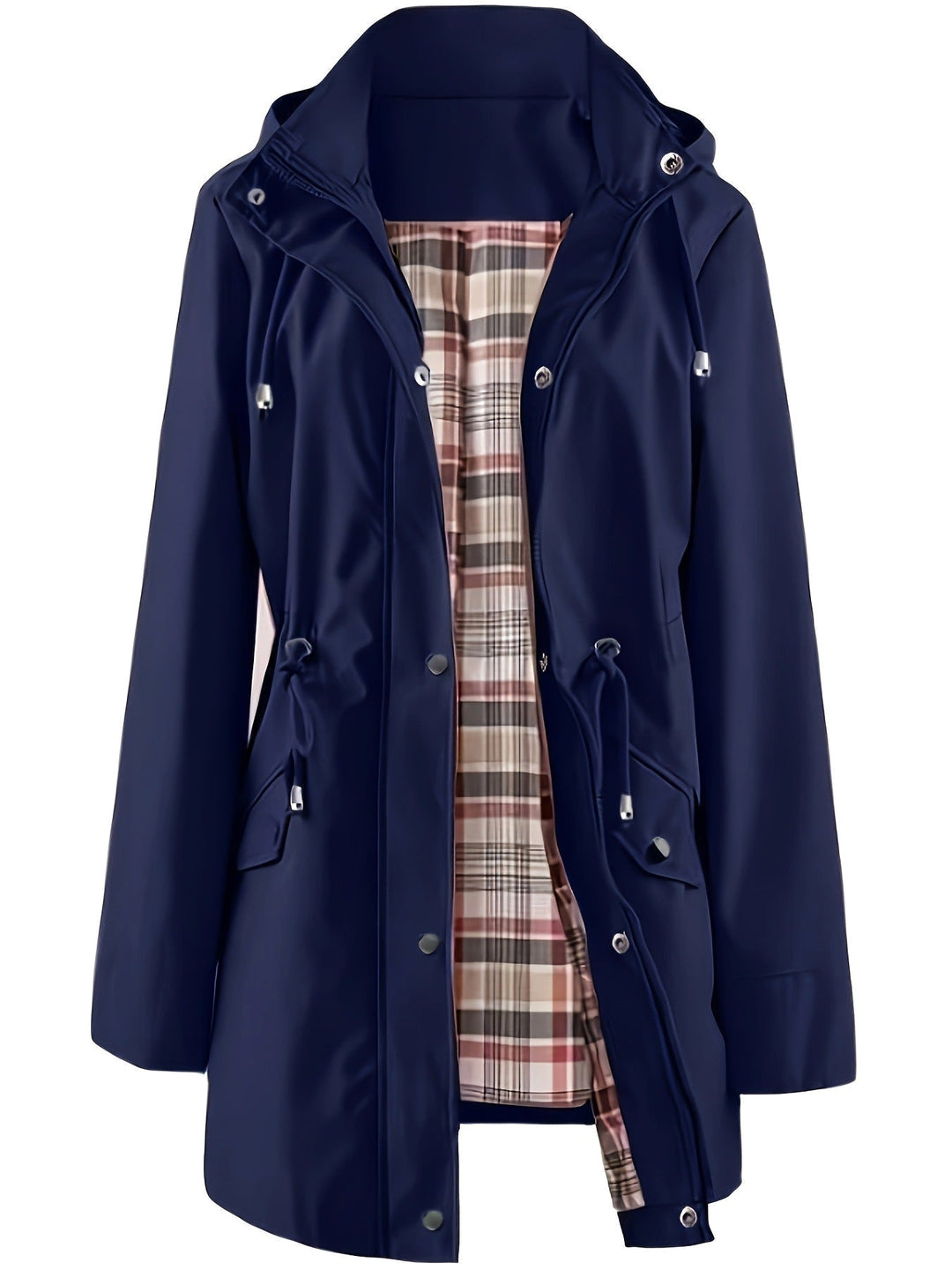Christine Tartan-Lined Rain Parka