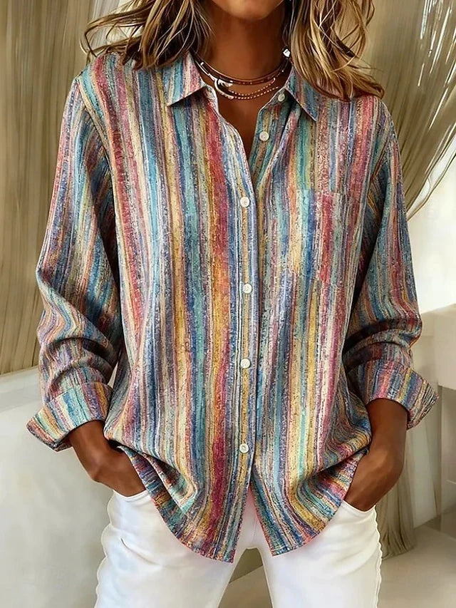 Pernella™ | Casual Dotted Line Pattern Blouse