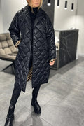 Kendall | Quilted Leopard-Lined Coat