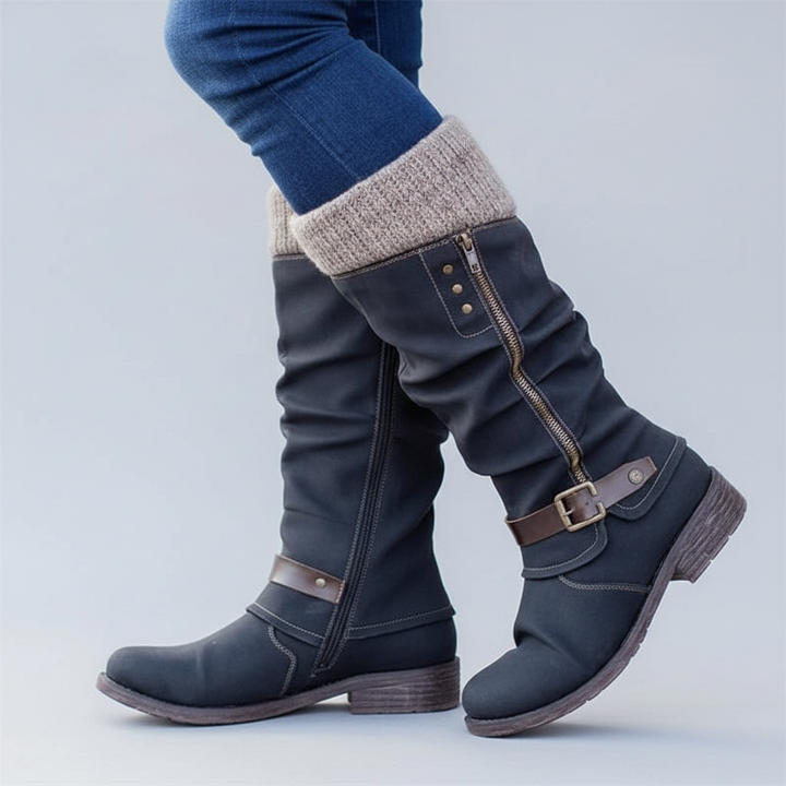 Bonnie Elegant Buckle Boots