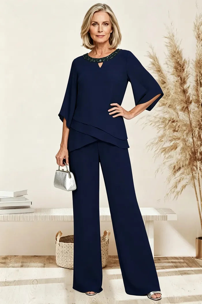 Nancy | Sophisticated Loose-Fit Formal Pant Set