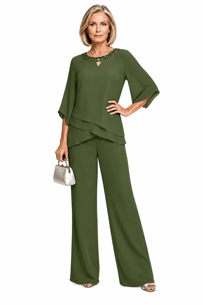 Nancy | Sophisticated Loose-Fit Formal Pant Set