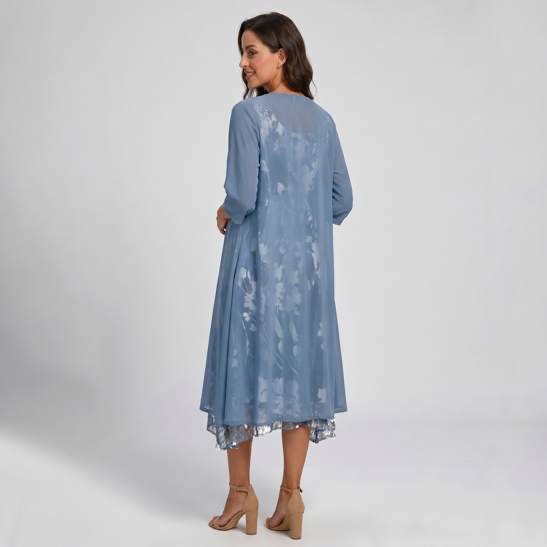 Becky | Layered Open Front Midi Dress